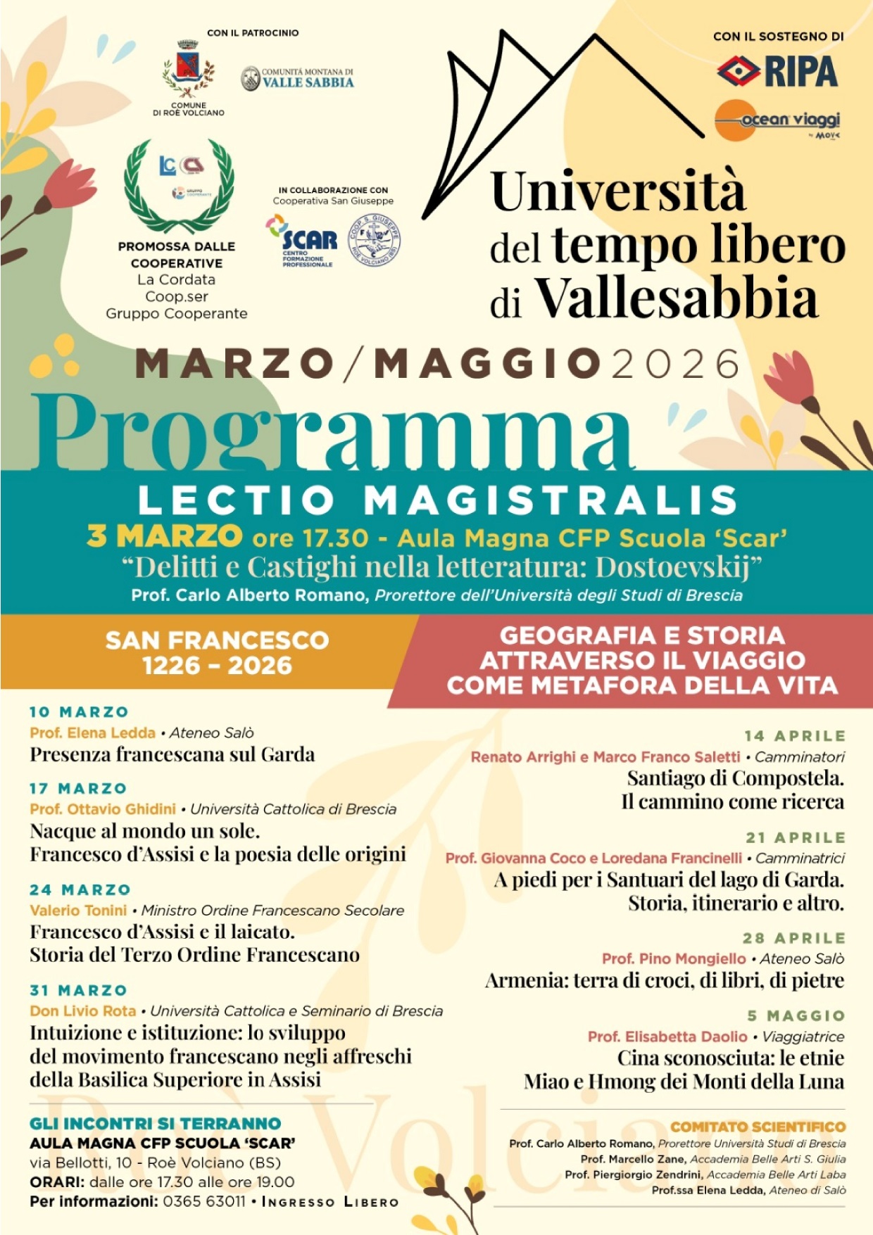 Universit� del Tempo Libero di Vallesabbia - Prof. Giovanna Cocco e Loredana Francinelli - Camminatrici - A piedi per i Santuari del lago di Garda. Storia, itinerario e altro.